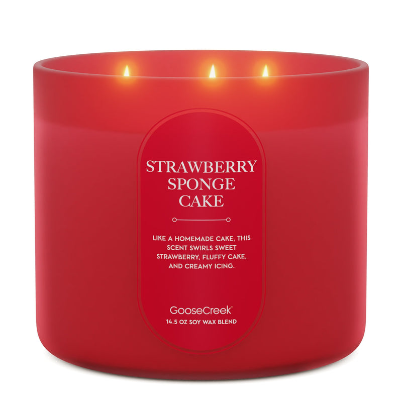 Strawberry Sponge Cake 3-Wick Candle YDGT